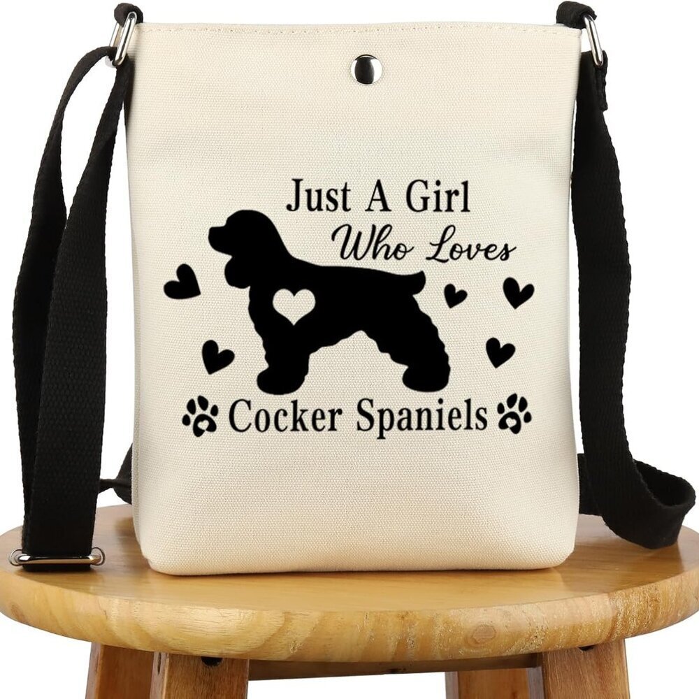 Cocker Spaniel Lover Gift Just A Girl Who Loves Dogs Makeup Bag Mom Cosmetic Bag